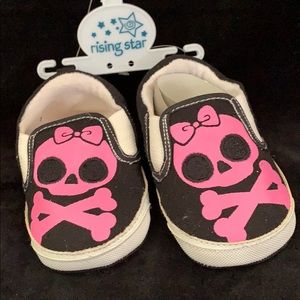 Pink Skull Shoes. 9-12m